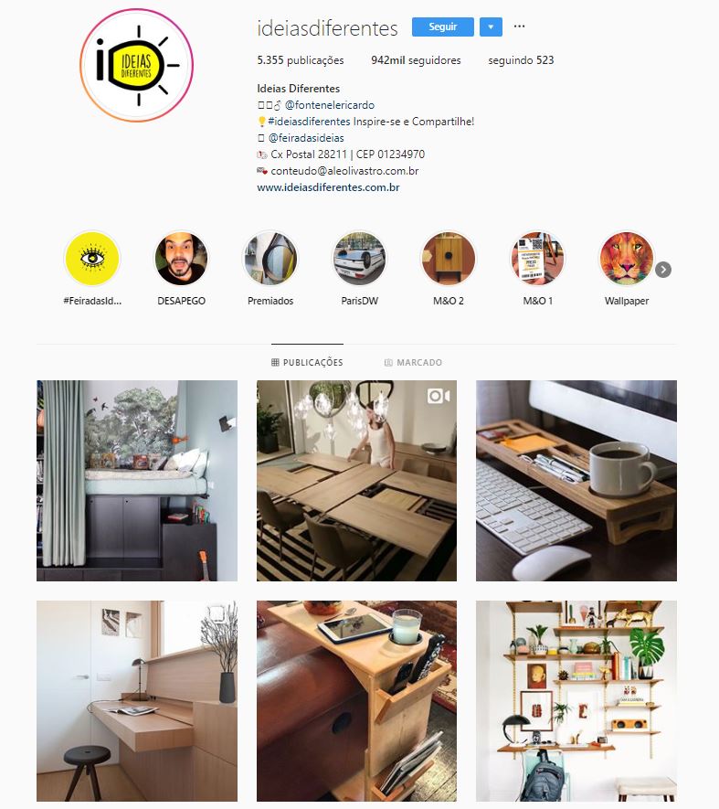 Instagram de design de interiores: 17 perfis inspiradores!