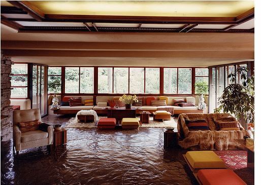 Frank Lloyd Wright: Casa da Cascata (interior)