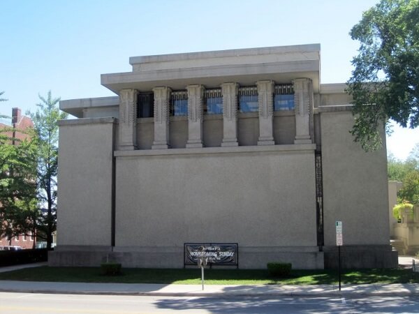 Obras de Frank Lloyd Wright: Unity Temple (lateral)