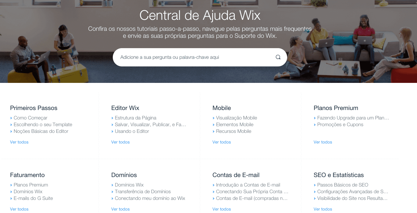 Wix ou wordpress: suporte wix