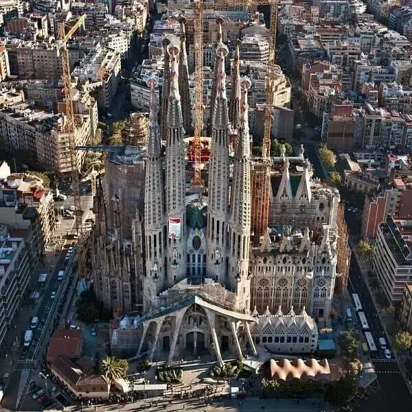 Antoni Gaudí: Sagrada Família - Vista aérea