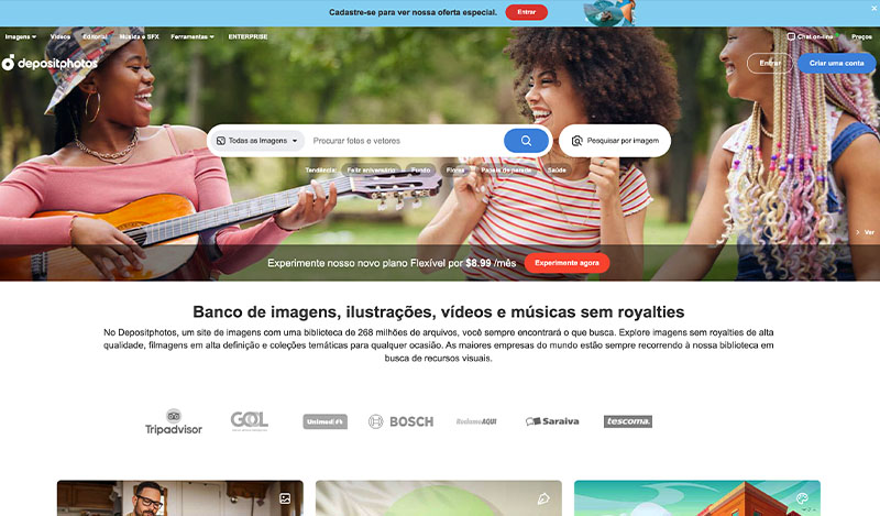 Melhores bancos de imagens: Depositphotos tem interface amigável e aplicativo para iOS e Android – Foto: Depositphotos