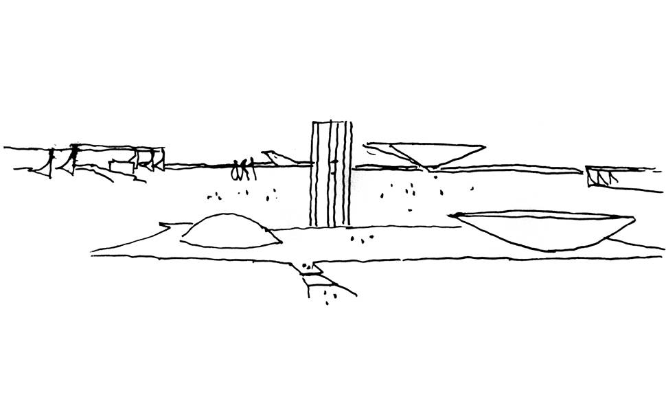 croquis-de-brasilia-oscar-niemeyer-congresso-nacional