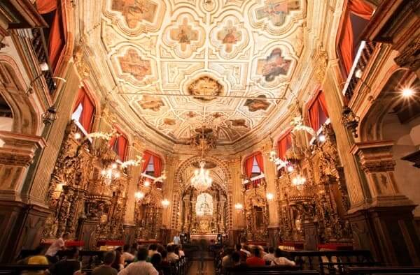 Arquitetura barroca: Interior da igreja Nossa Senhora do Pilar