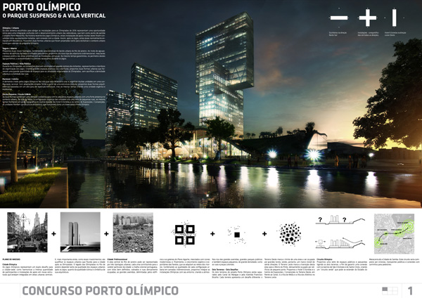 Prancha de arquitetura: Concurso Porto Olímpico