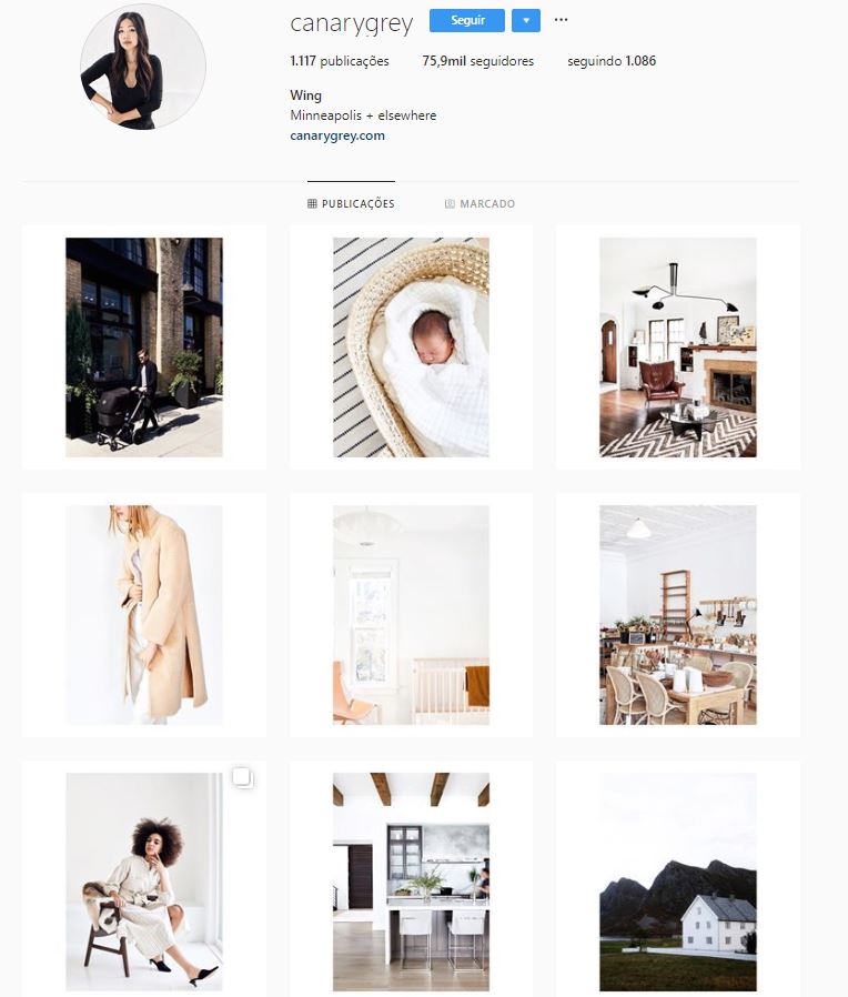 Instagram de design de interiores: @canarygrey