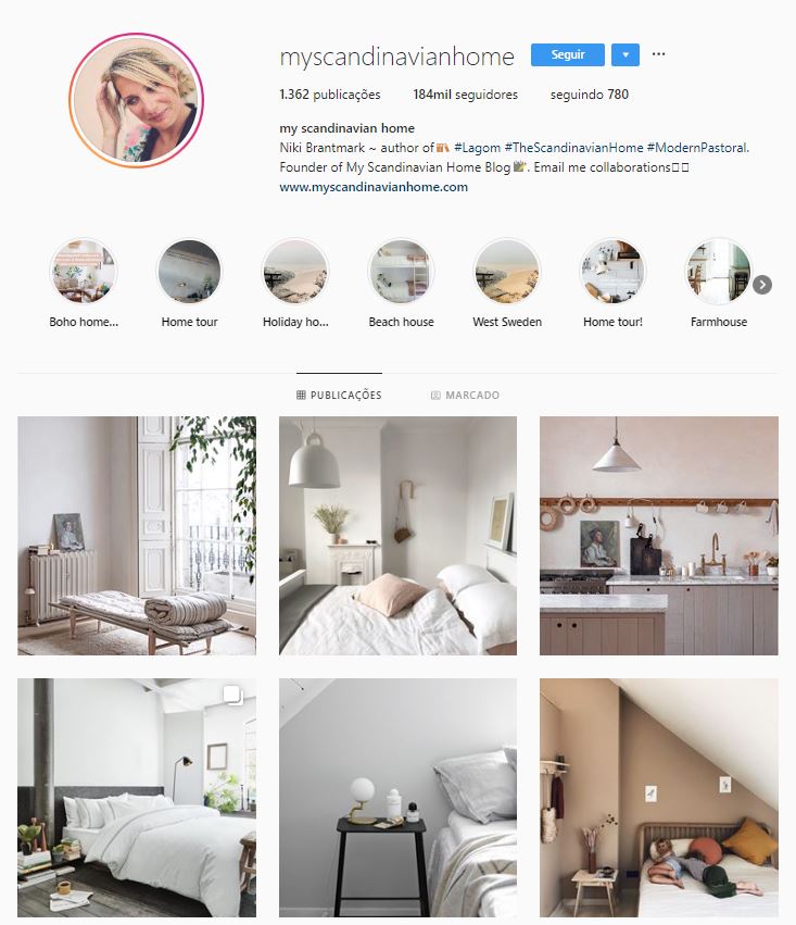 Instagram de design de interiores @myscandinavianhome