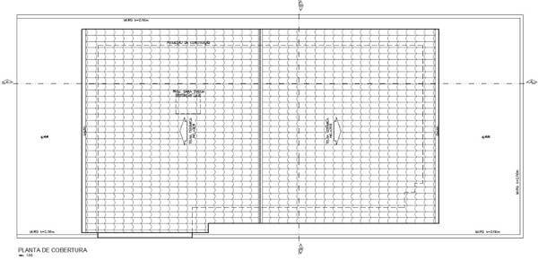 Anteprojeto de arquitetura planta de cobertura