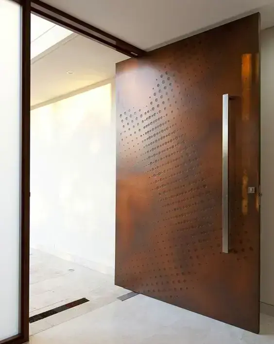 O que é aço corten: porta de aço corten