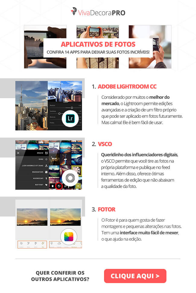 Infográfico - Aplicativos de Fotos