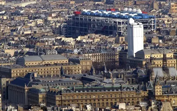 Centro Georges Pompidou: vista aérea