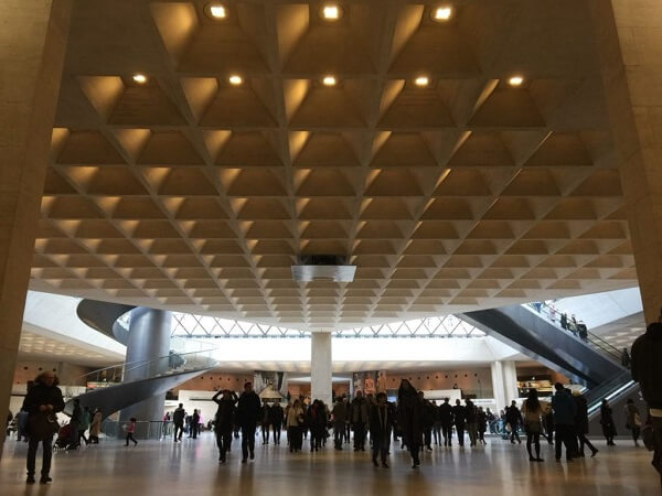 Laje de concreto: laje nervurada no museu do Louvre