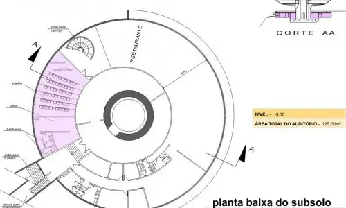 Museu de Arte Contemporânea de Niterói: Planta Baixa Subsolo