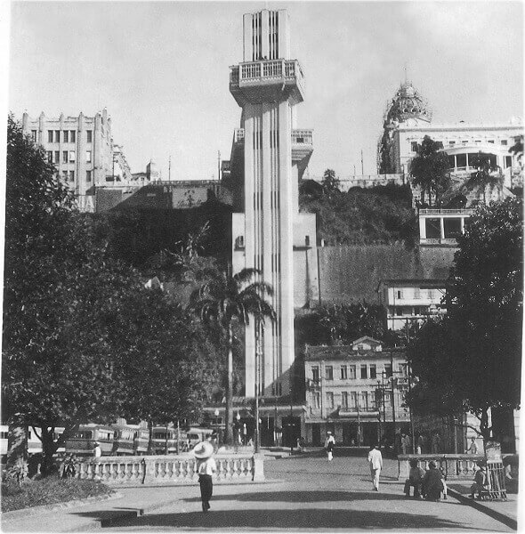 Elevador Lacerda em 1934 (Fonte: site Cidade-Salvador)