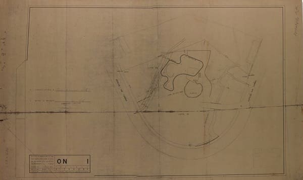 Casa das Canoas: planta original desenhada por Niemeyer (fonte: Fundação Oscar Niemeyer)