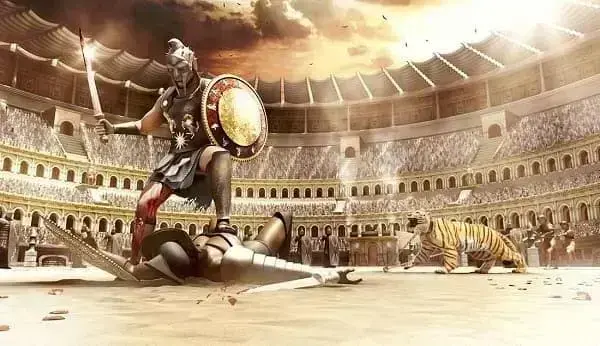 Coliseu de Roma: animação retrata uma batalha de gladiadores