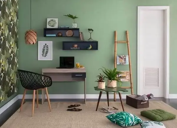 Urban Jungle: decoração com quadros de folha (foto: Pinterest)