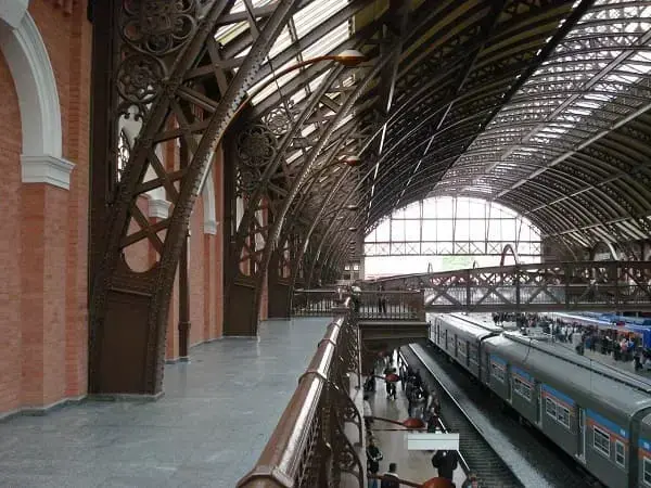 Estação da Luz: detalhe da estrutura de aço que forma a cobertura