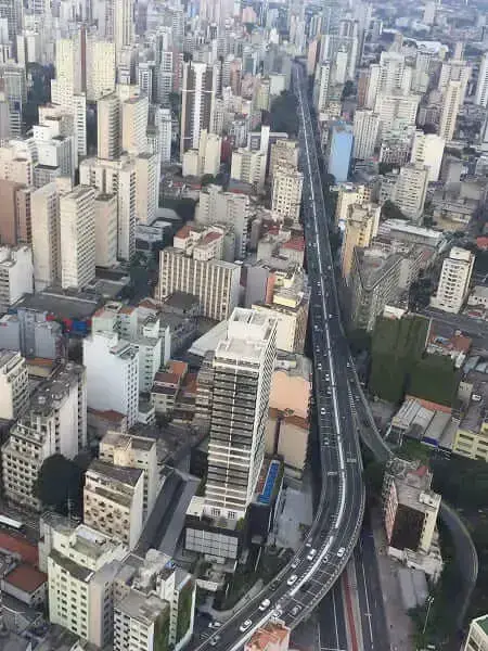 Minhocão: vista aérea