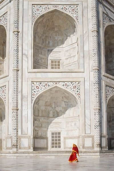 As sete maravilhas do mundo: Taj Mahal - detalhes das arcadas