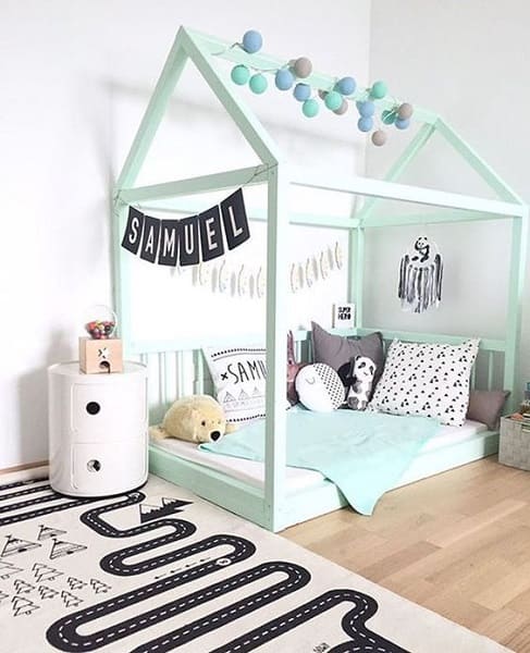 Neo Mint fica perfeito em quarto infantil (foto: Pinterest)