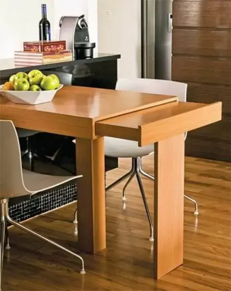 Móveis multifuncionais: mesa extensível (foto: Blog da Compose Revestimentos)