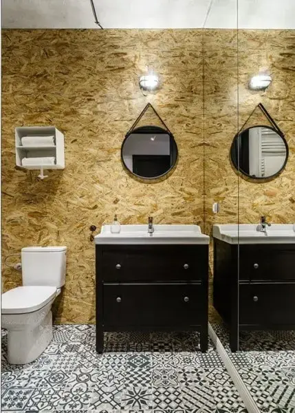 Chapa de OSB em lavabo (foto: Casa e Construção)