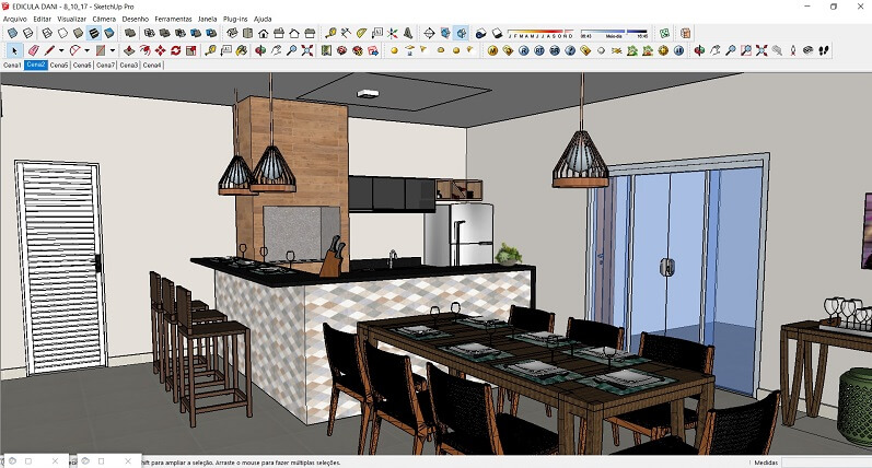 Projeto de renderização V-Ray. Fonte: SketchUp Brasil