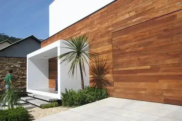 pórtico com pedra branca foto ZaaV Arquitetura