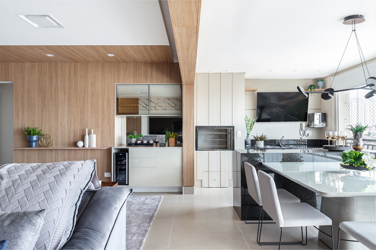 Integração e Funcionalidade: O design de um apartamento contemporâneo ...