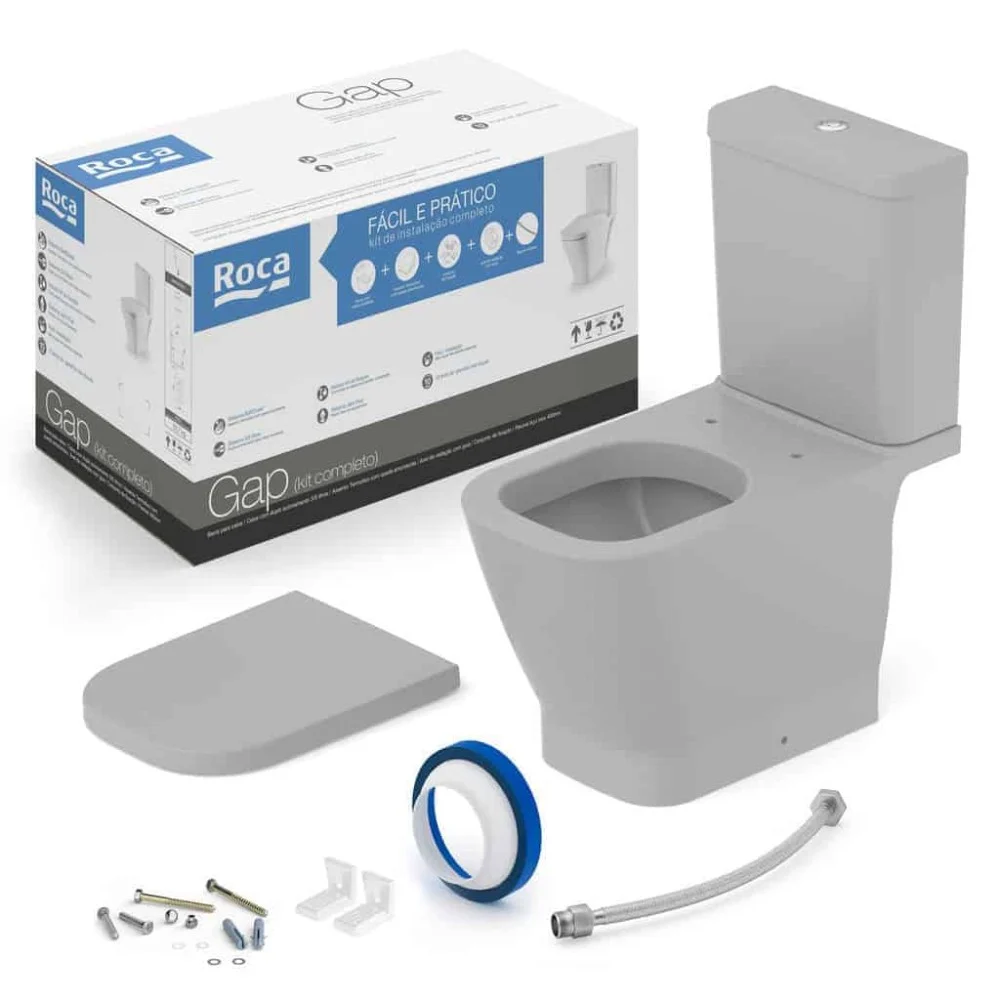 Kit Bacia com Caixa Acoplada Gap Stone