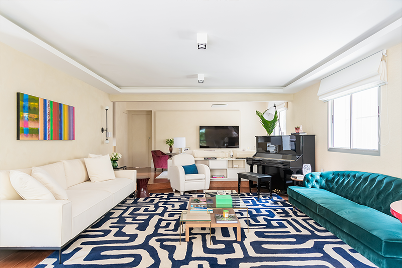 Entre cores, formas e boas vibrações: Juliana Fabrizzi comanda projeto para jovem família