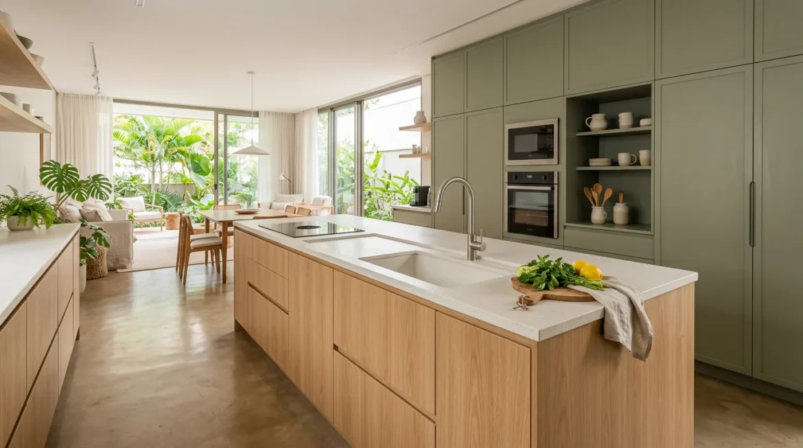 Cozinhas integradas com ilha: medidas e ergonomia