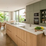 Cozinhas integradas com ilha: medidas e ergonomia