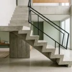 Escada plissada de concreto: detalhamento