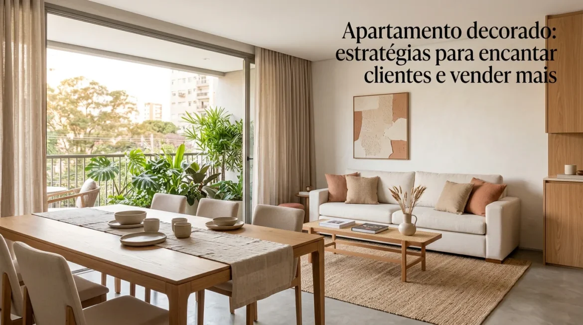 Apartamento decorado: estratégias para encantar clientes e vender mais