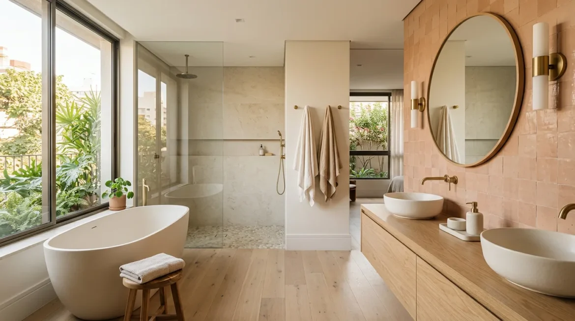 7 dicas para projetar um banheiro de apartamento decorado de alto impacto
