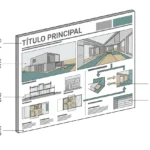 Hierarquia visual em pranchas de arquitetura