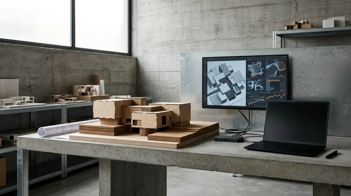 IA e maquete física no fluxo de projeto