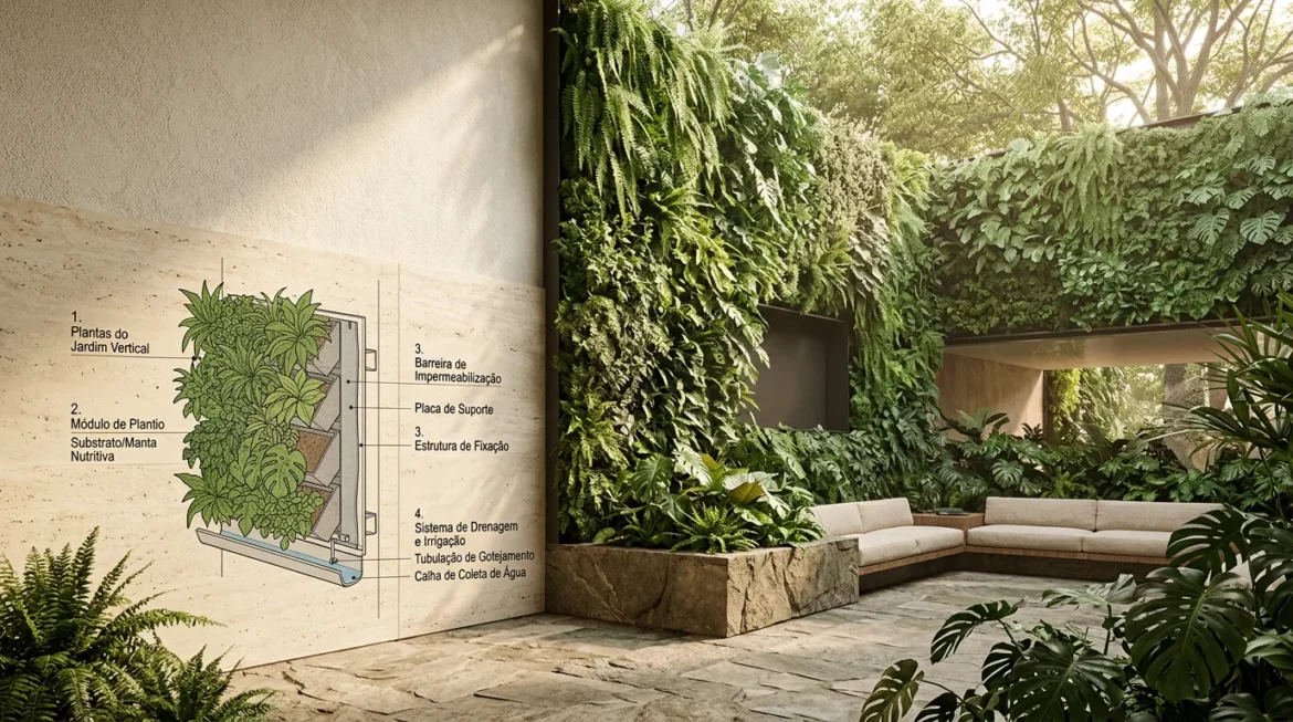 Guia técnico: Principais dúvidas sobre o jardim vertical natural em projetos