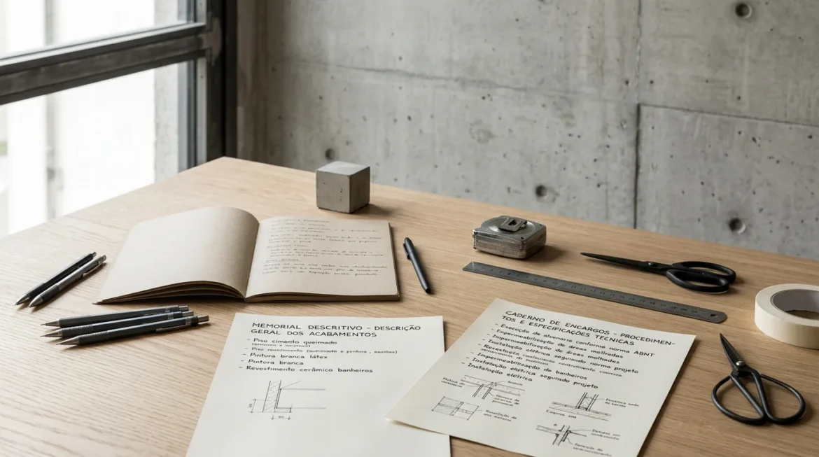 Memorial descritivo x caderno de encargos