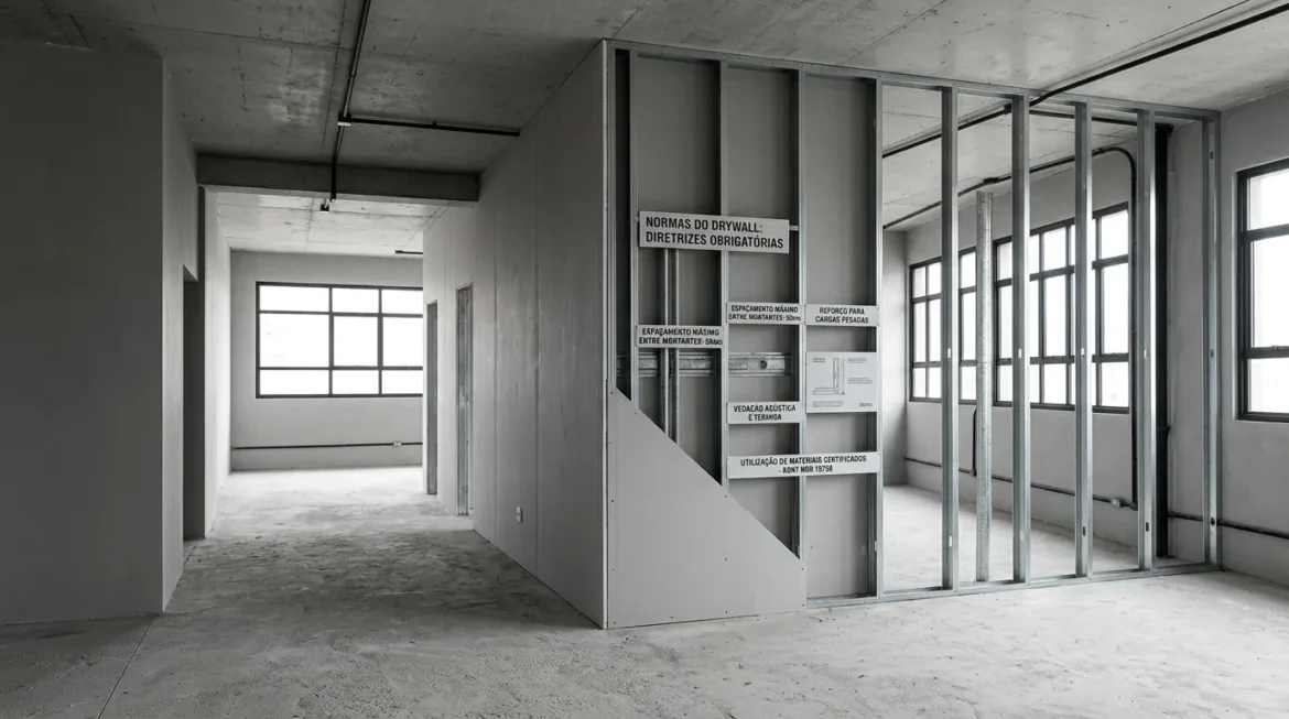 Normas do drywall: 4 diretrizes obrigatórias para o seu projeto
