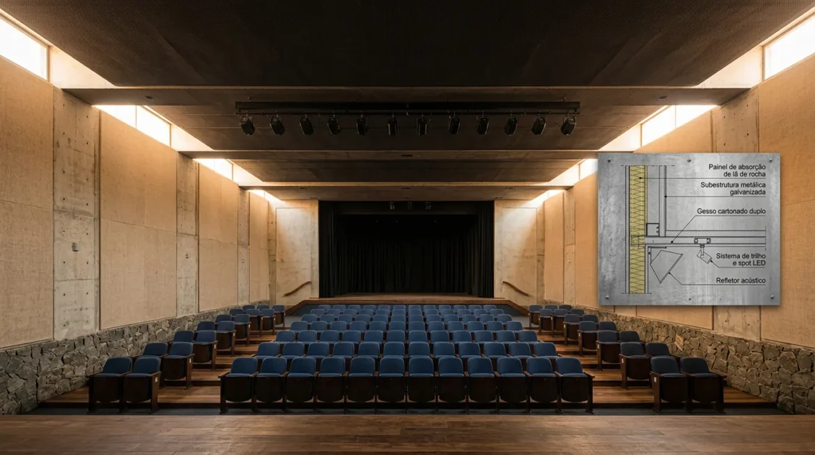 Projeto de auditório: guia completo de acústica e iluminação