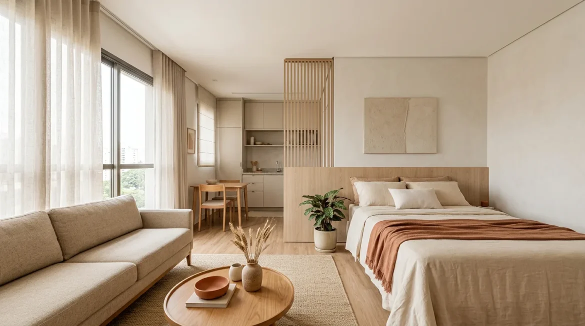 Quarto sala de 40 m²: 4 layouts comparados