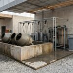 Bacia de lavagem de betoneira: guia técnico