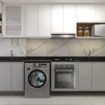 Cozinha com lavanderia: 20 fotos + dicas para organizar e separar os ambientes